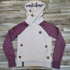 Naketano So Ein Otto II Hoodie Oatmeal & Bordeaux Size Medium